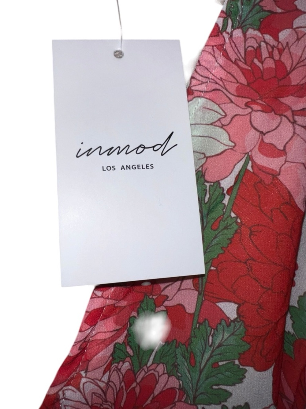 NWT Floral Red Wrap Maxi Dress with Tie Waist size Medium ♥️🥀 - Picture 5 of 12